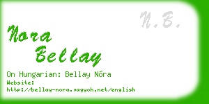 nora bellay business card